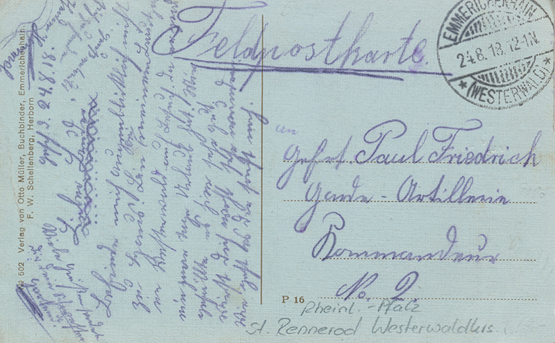 Hauptstraße mit Buchbinderei Müller Rückseite